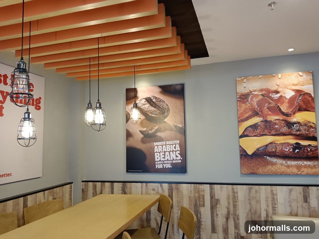 Restaurant Interior with Food and Coffee Advertisements