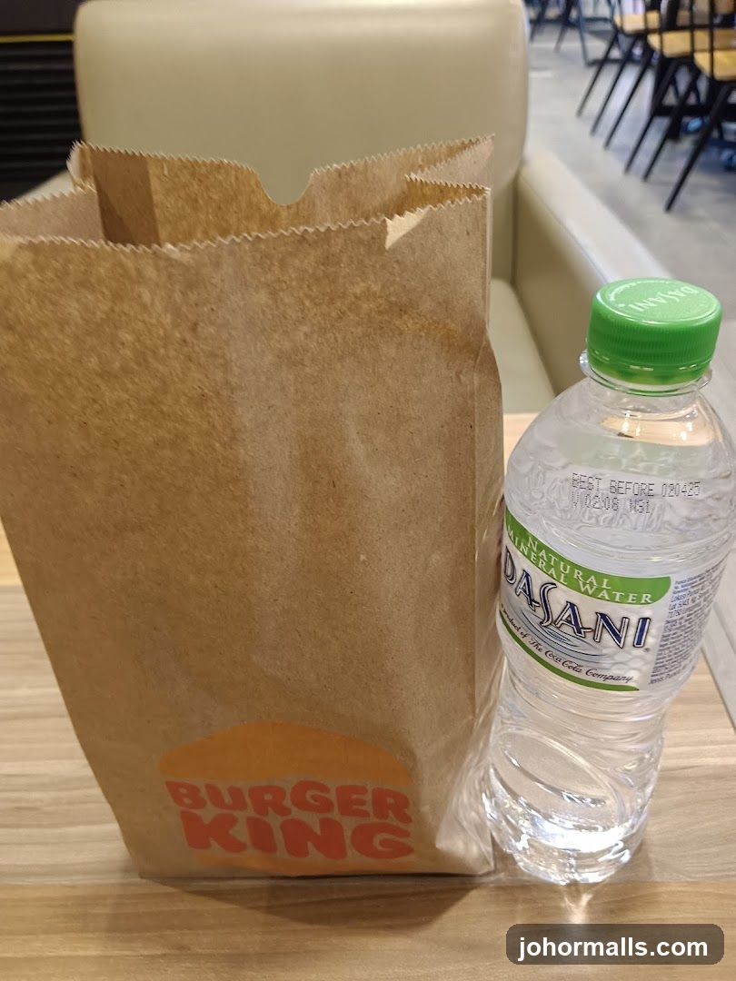 Burger King Bag and Dasani Water