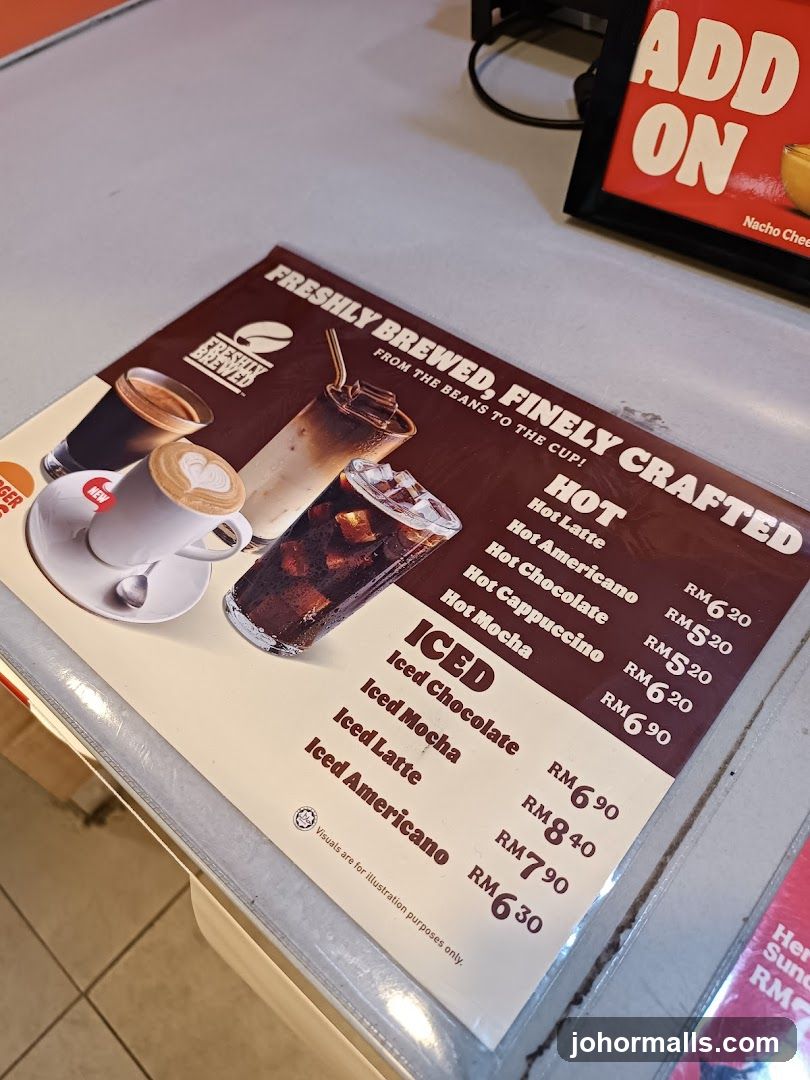 Freshly Brewed, Finely Crafted Menu