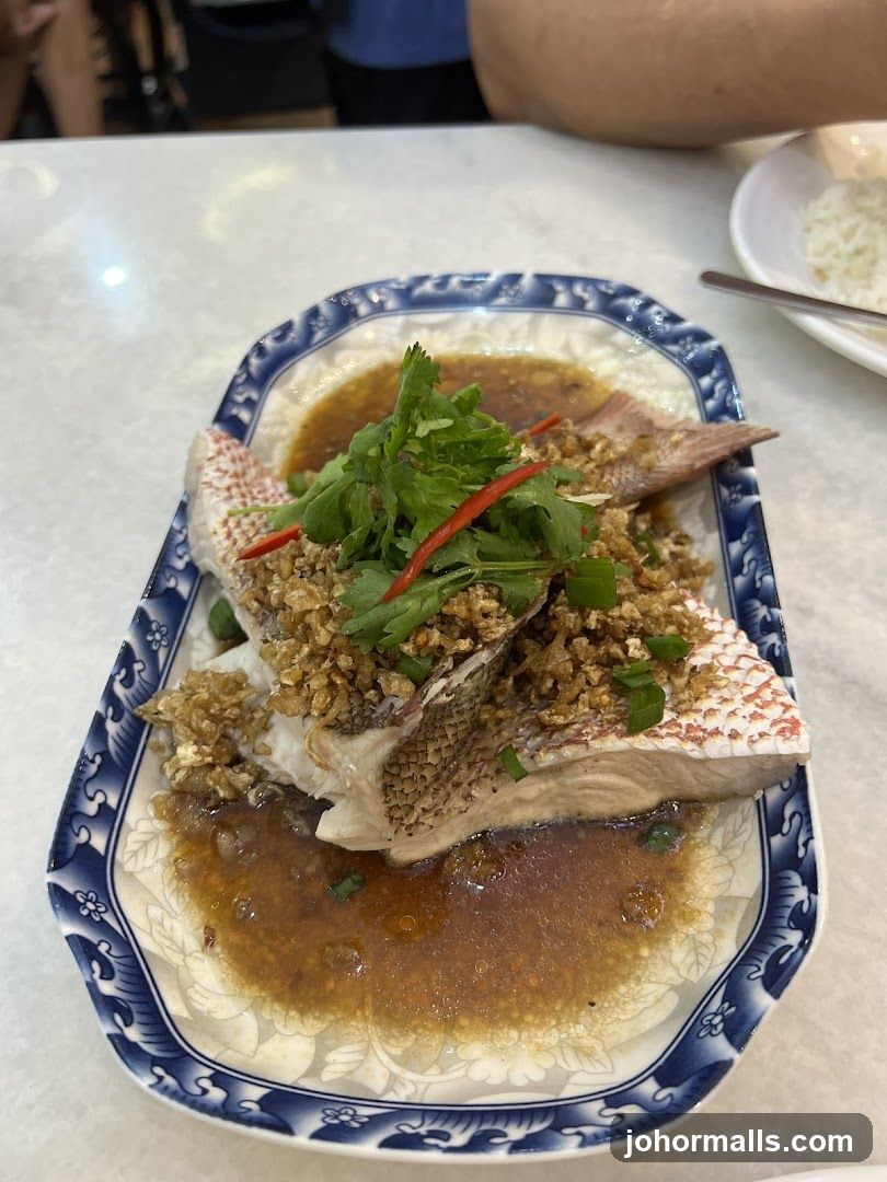 Steamed Fish with Garlic and Ginger