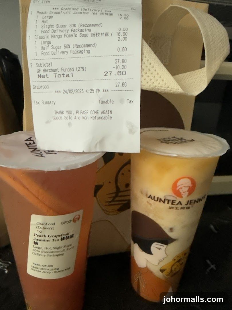 Receipt and Drinks