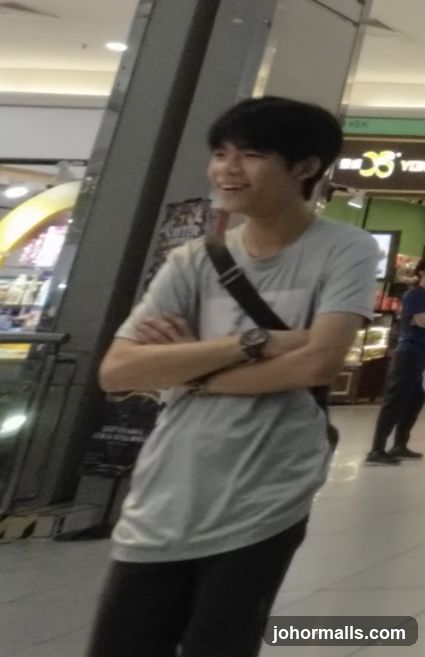 Young man in a mall