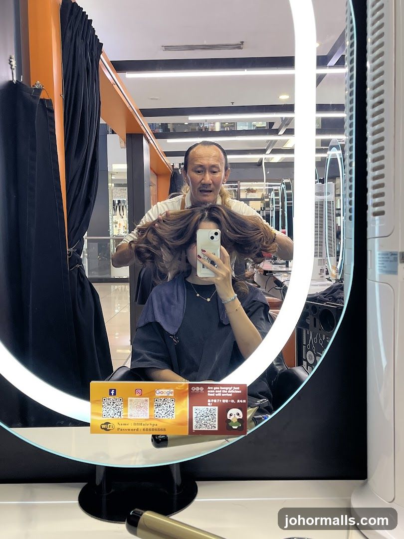 Hair Salon Mirror Reflection