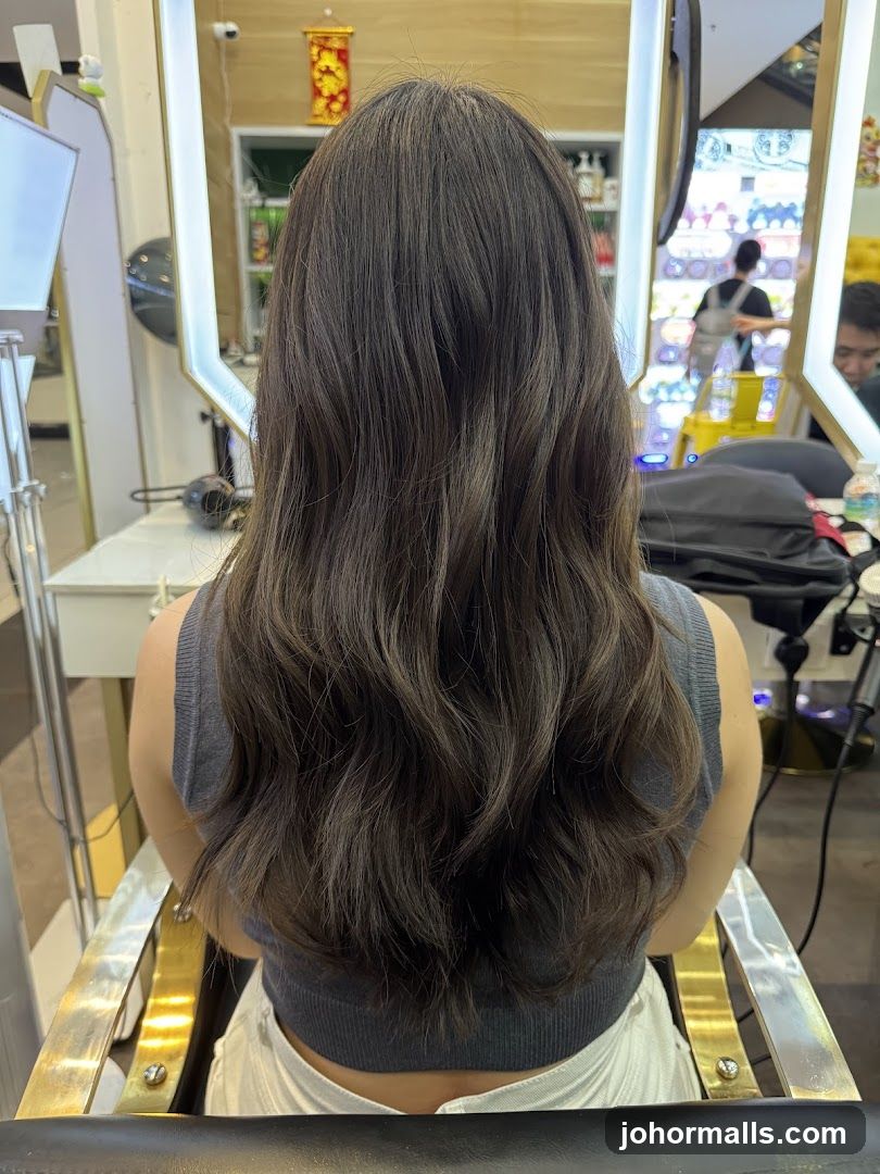 Woman with freshly styled hair