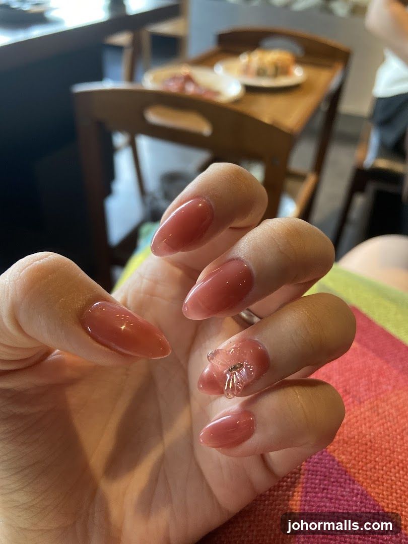 Woman's hands with manicured nails
