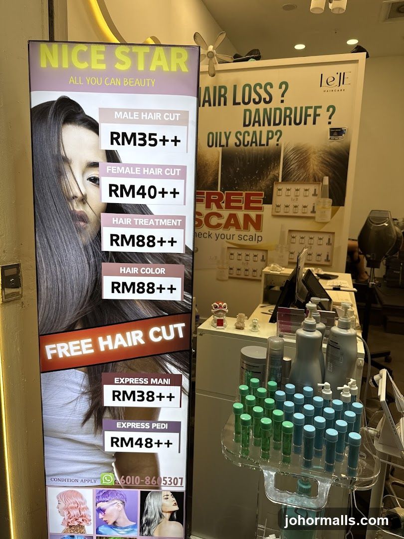 Hair Salon Price List and Advertisement