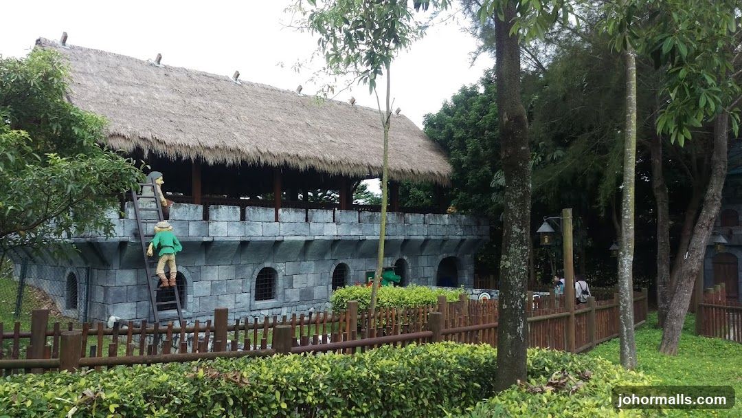 Castle-themed attraction with figures