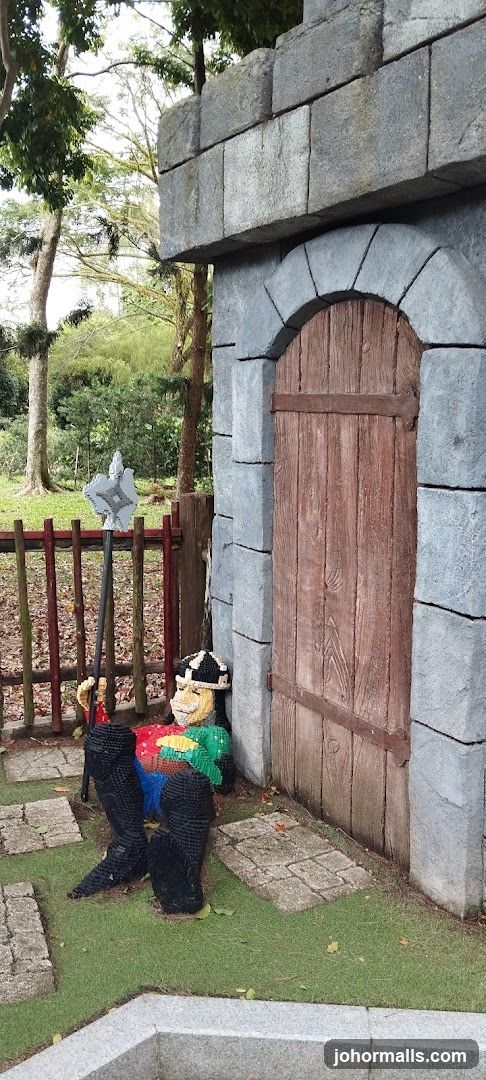 Lego Knight Guarding Castle Door