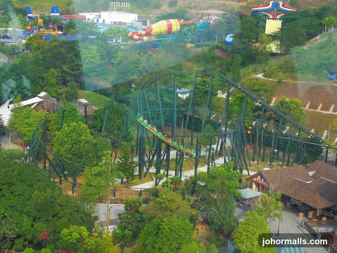 Amusement Park with Roller Coaster