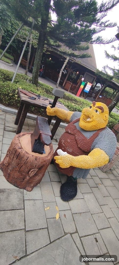 Lego Sculpture of a Blacksmith