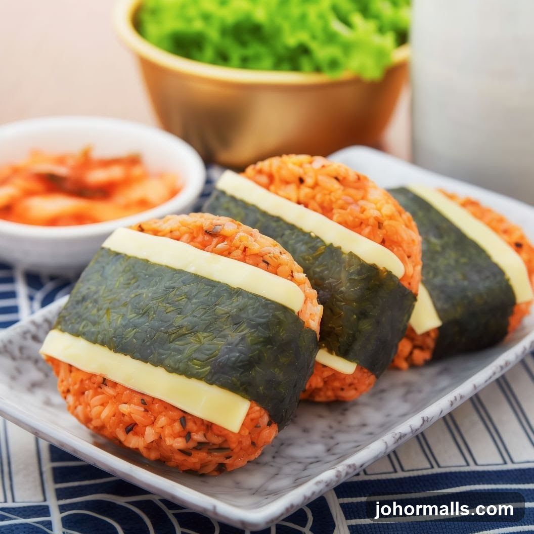Onigiri with Cheese and Seaweed