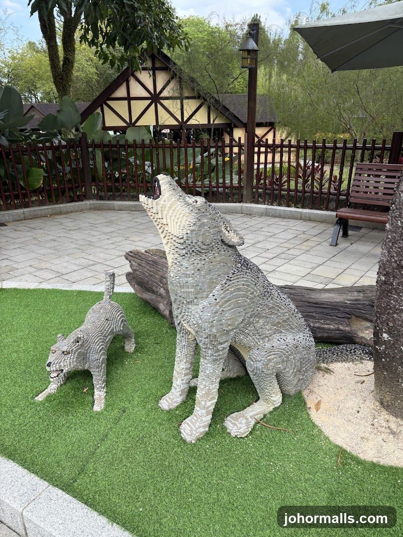 Lego Wolf Sculptures