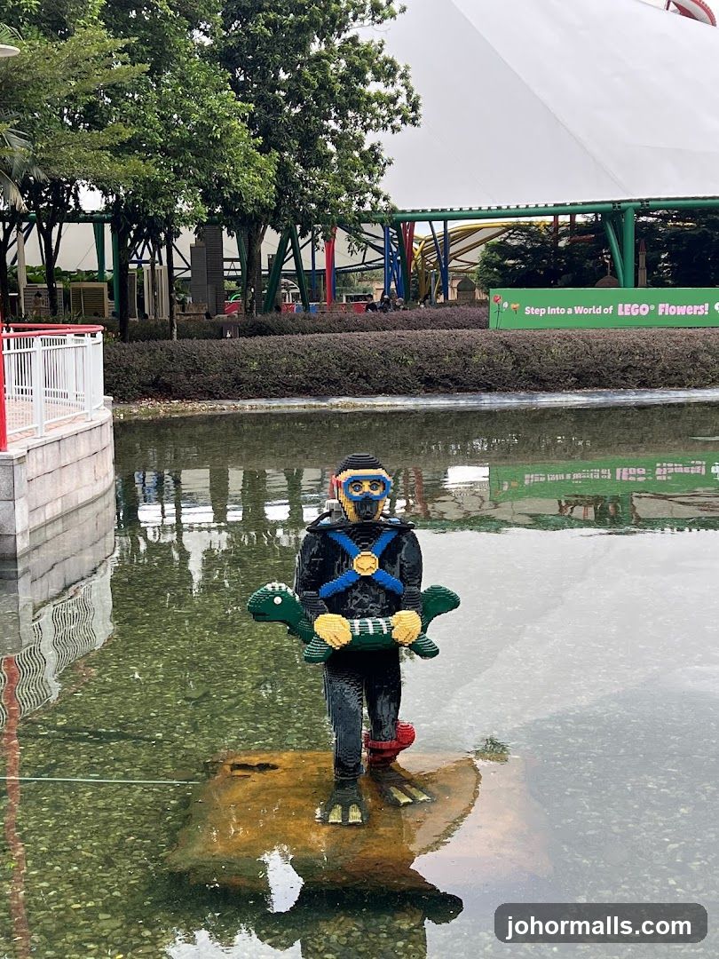 Lego Diver Sculpture