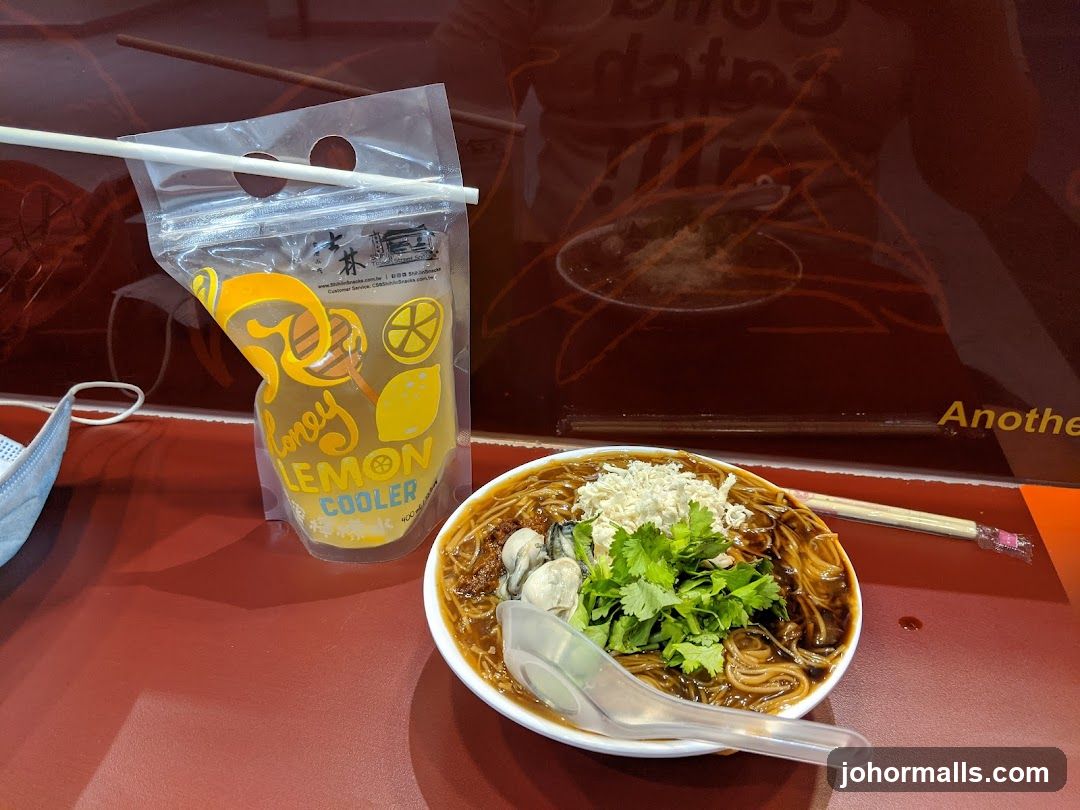 Noodle Dish and Honey Lemon Cooler