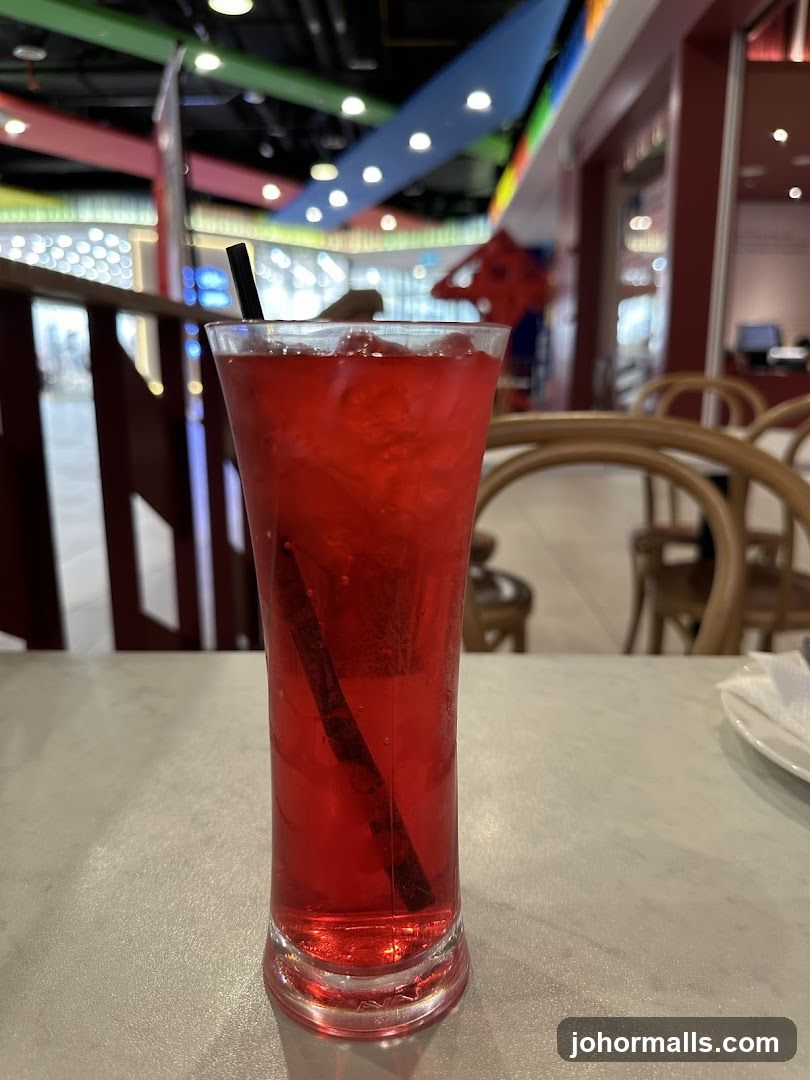 Red Drink with Ice