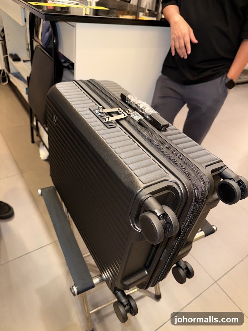 Black Suitcase on Display