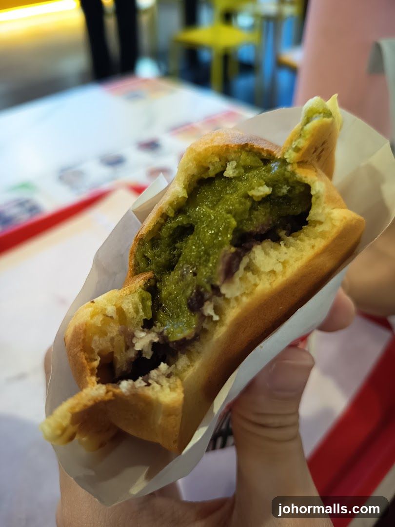 Taiyaki with Matcha and Red Bean Filling
