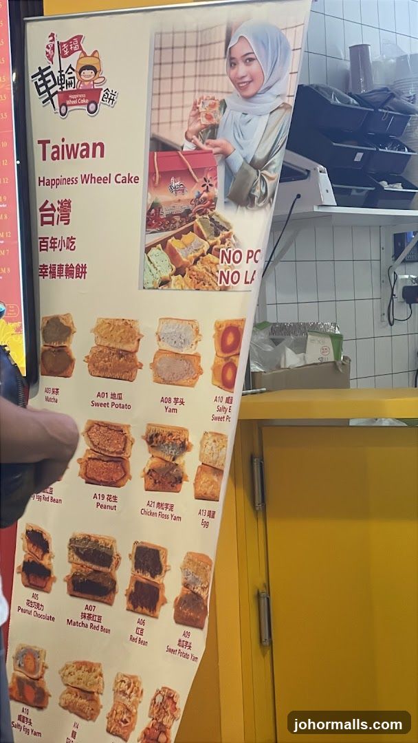 Happiness Wheel Cake Menu