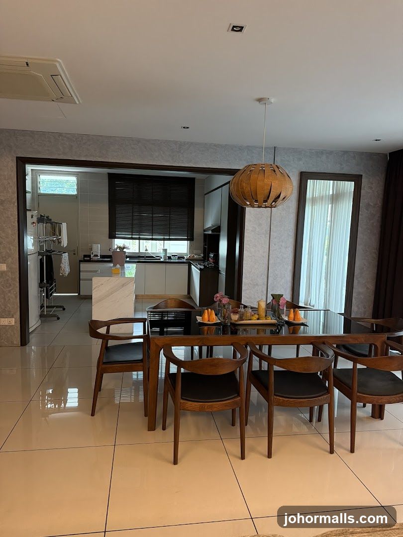 Modern Dining Room and Kitchen