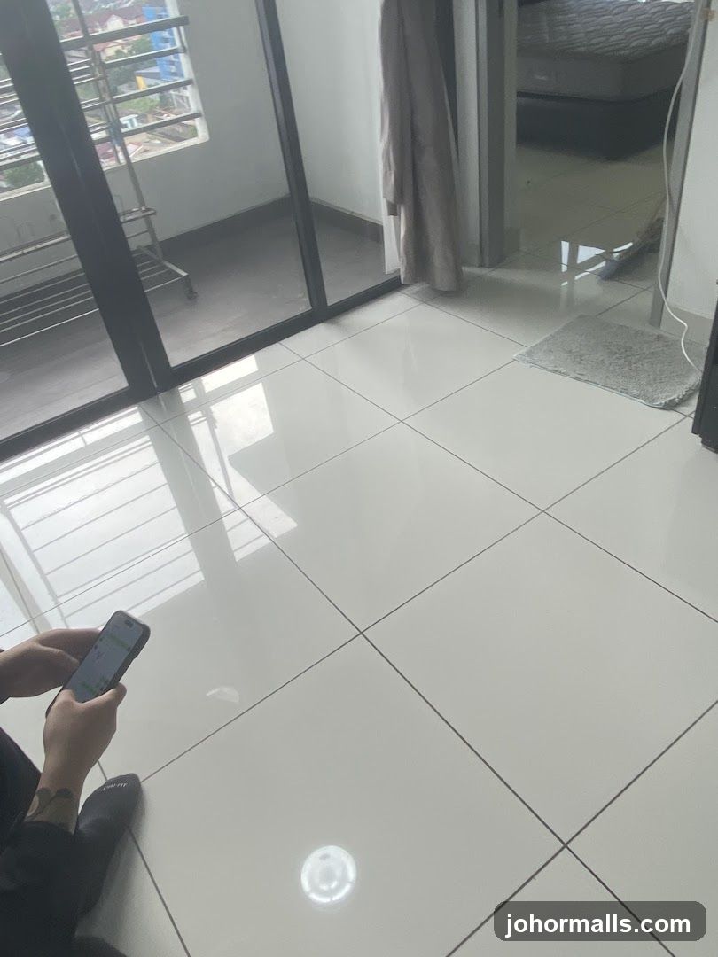Interior of a room with a balcony
