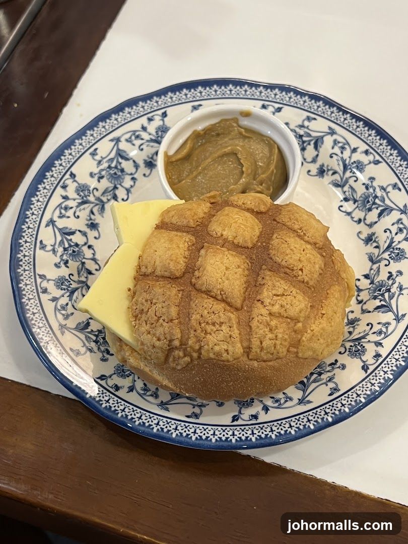 Pineapple Bun with Butter and Condensed Milk