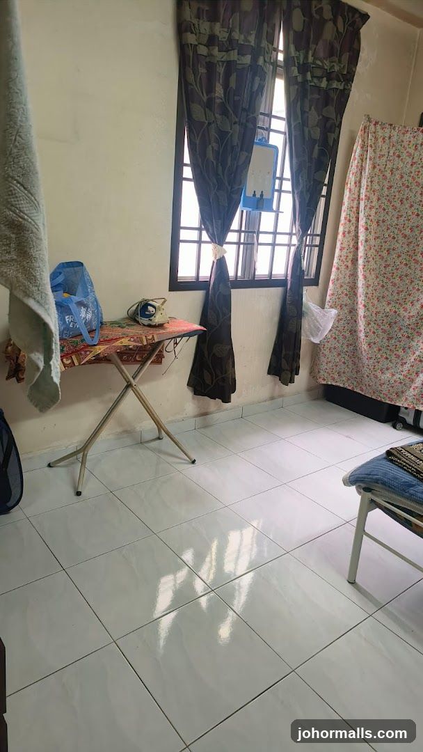 Ironing board with items