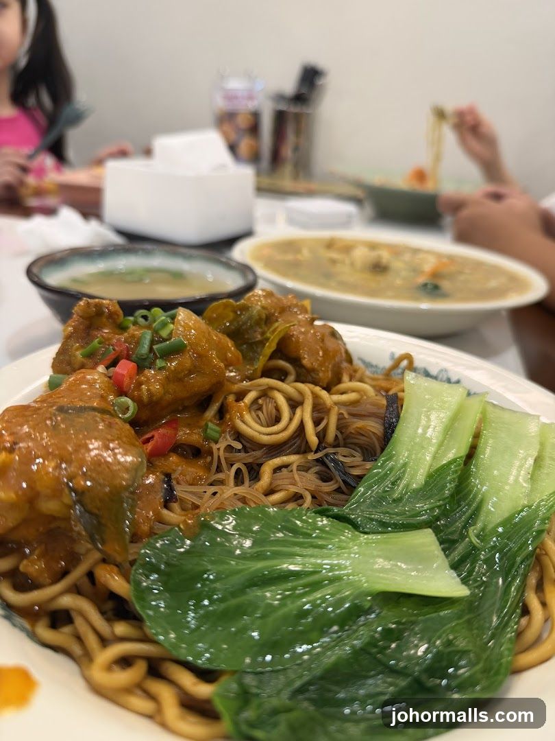 Noodles with Curry and Bok Choy