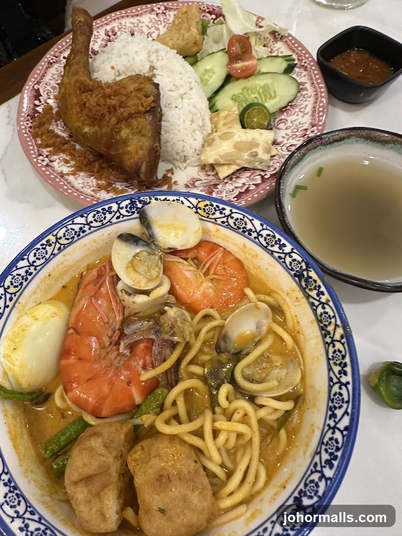 Nasi Lemak and Curry Noodles
