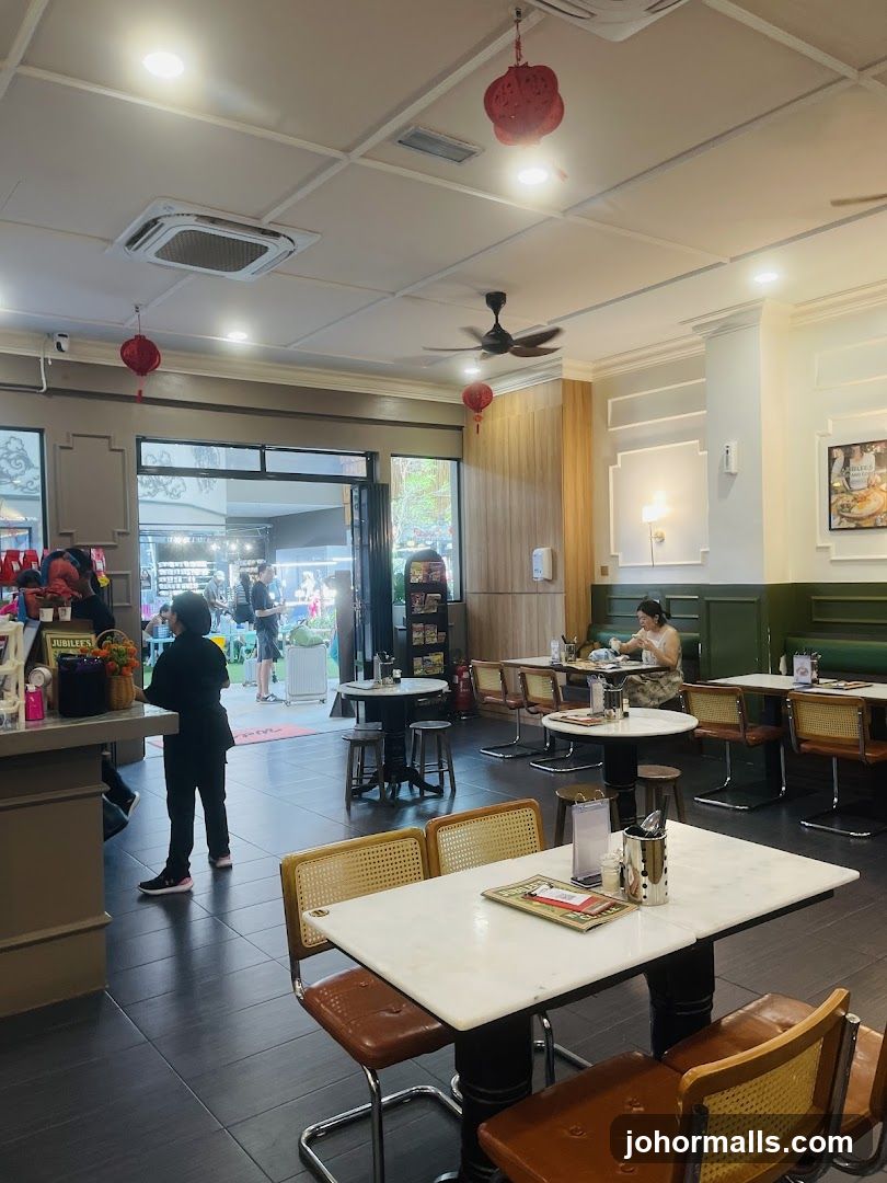 Restaurant Interior with Tables and Chairs