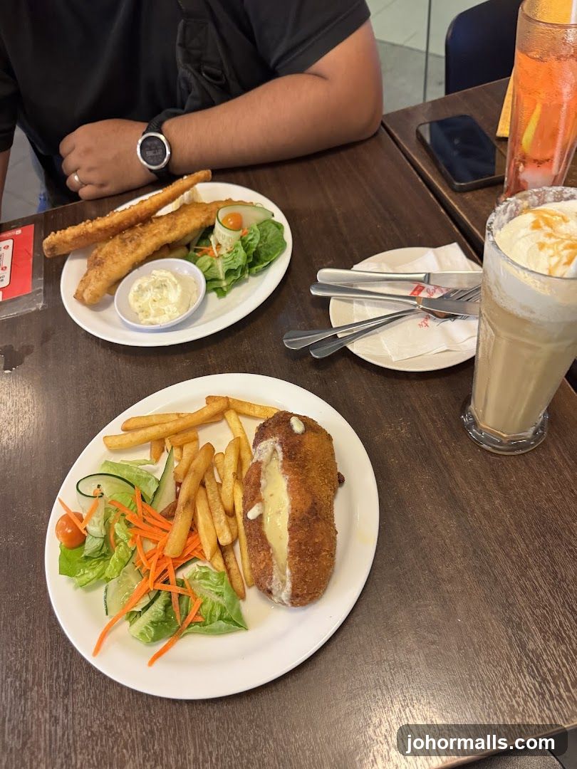 Two plates of food on a table