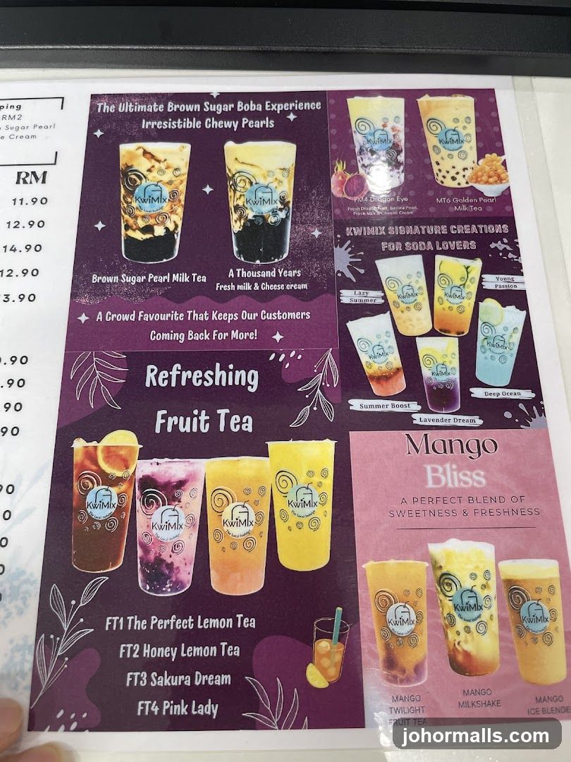 KwiMix Menu