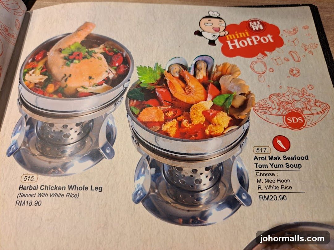 Mini Hot Pot Menu