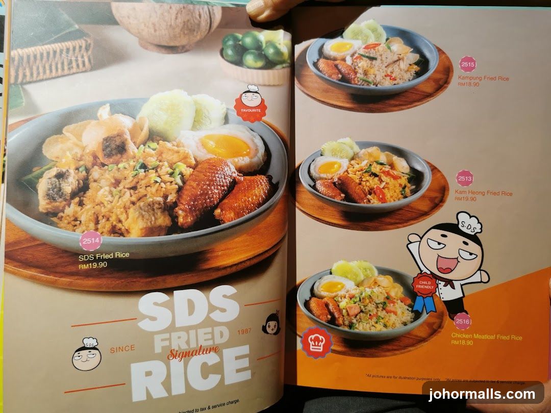 SDS Fried Rice Menu