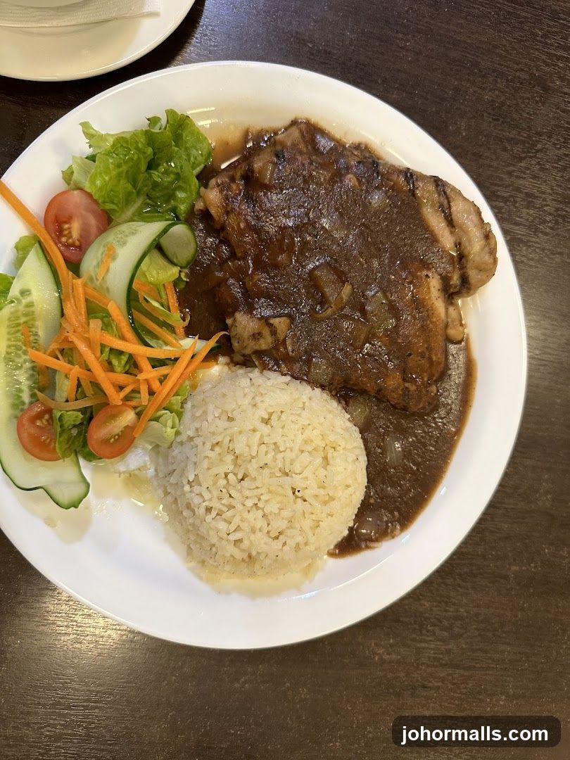 Chicken Chop with Rice and Salad