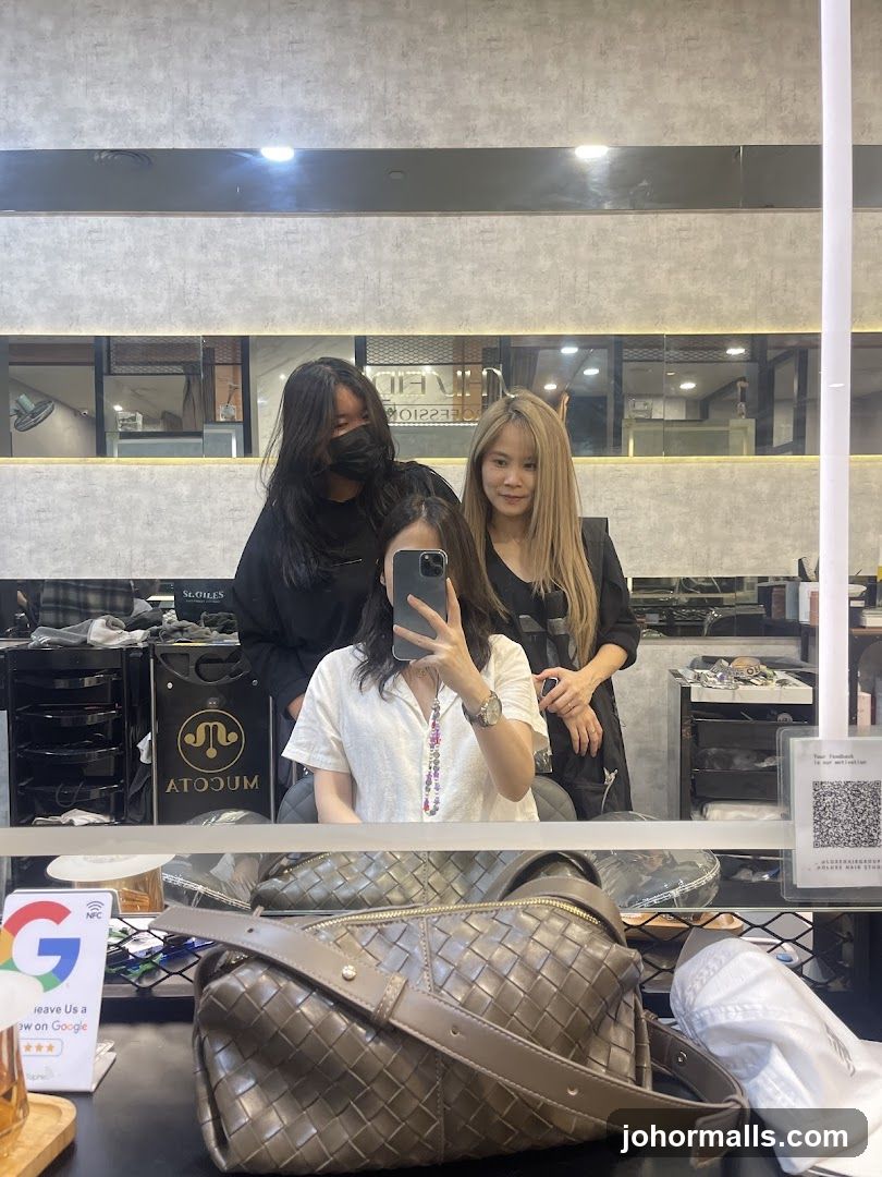 Salon Interior with Staff and Customers