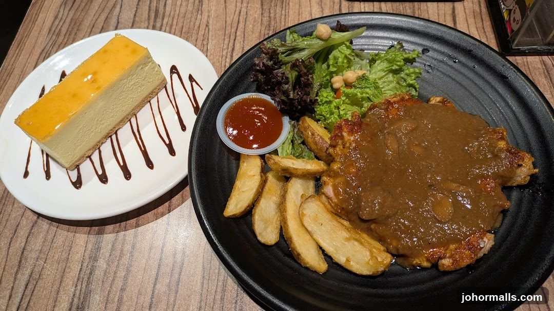 Chicken Steak and Cheesecake