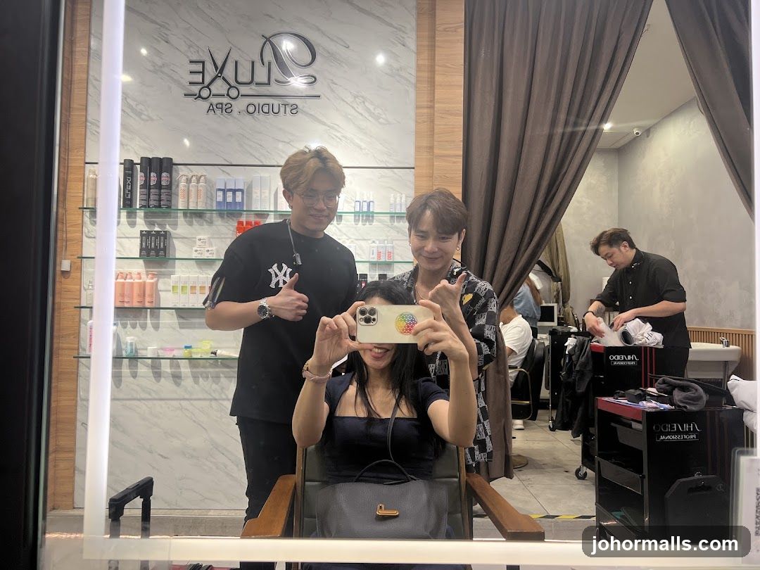 Salon Interior with Staff and Customers