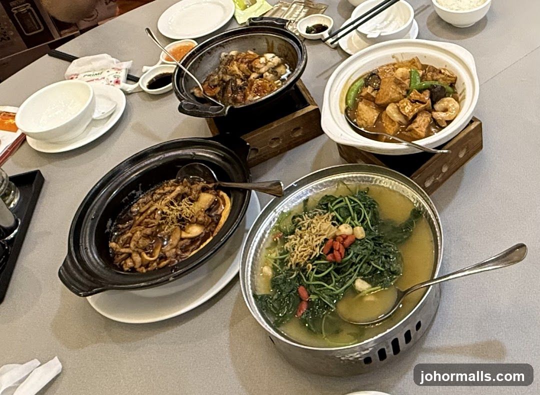 Table with various dishes