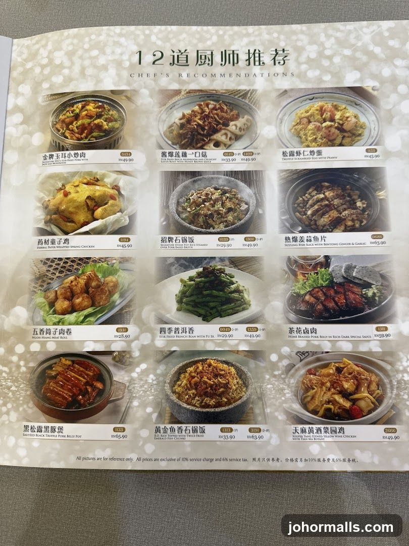 CHEF'S RECOMMENDATIONS