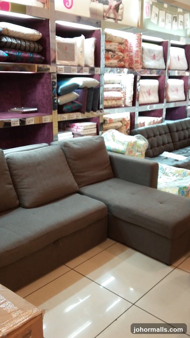 Sofa and Bedding Display