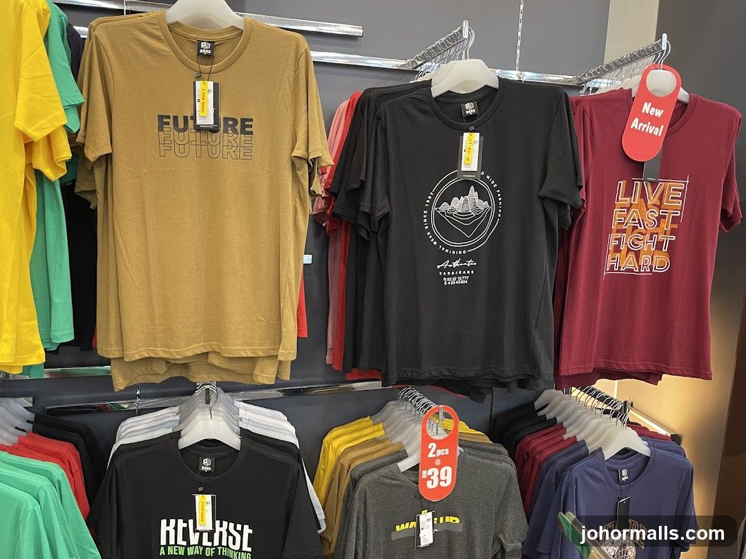 T-shirts on display