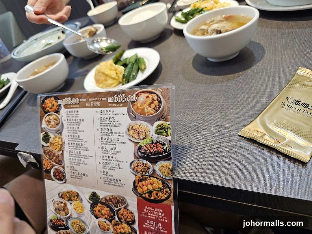 Table Setting with Menu and Food