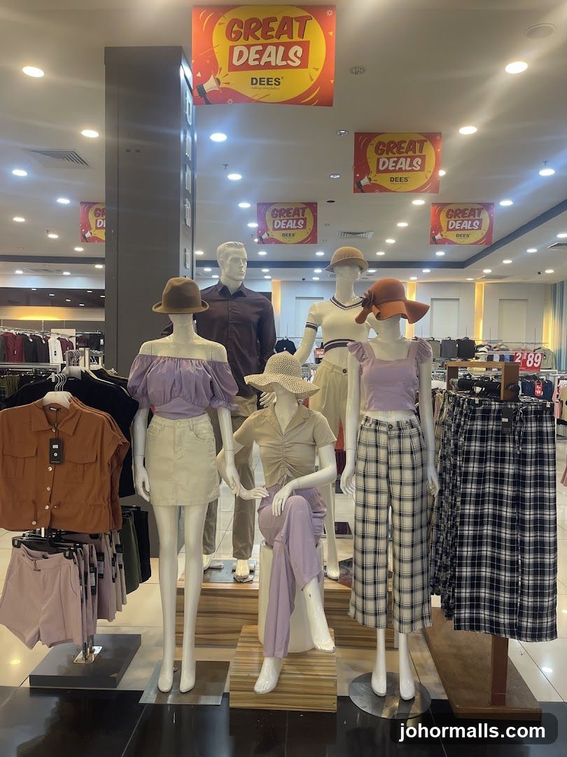 Store Display with Mannequins and Sale Signs