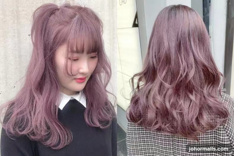 Woman with purple hair