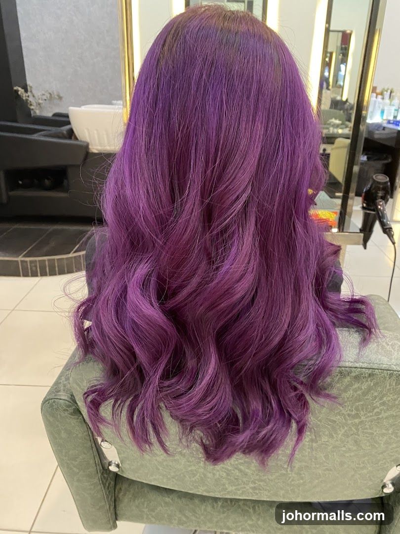 Woman with purple hair