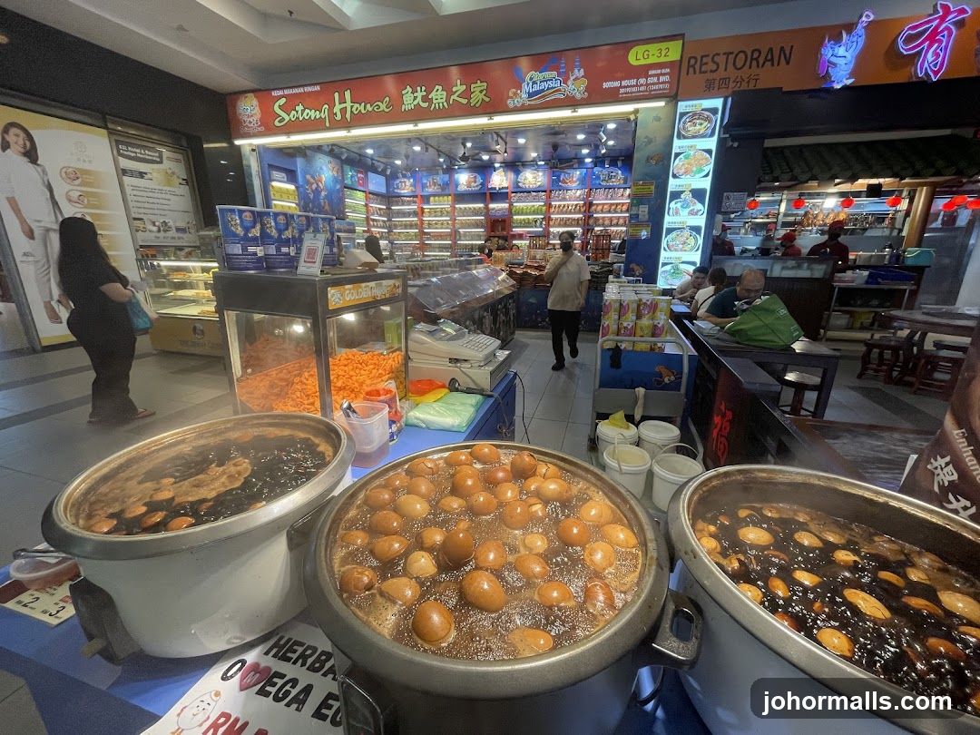Food Stall with Braised Eggs and Snacks