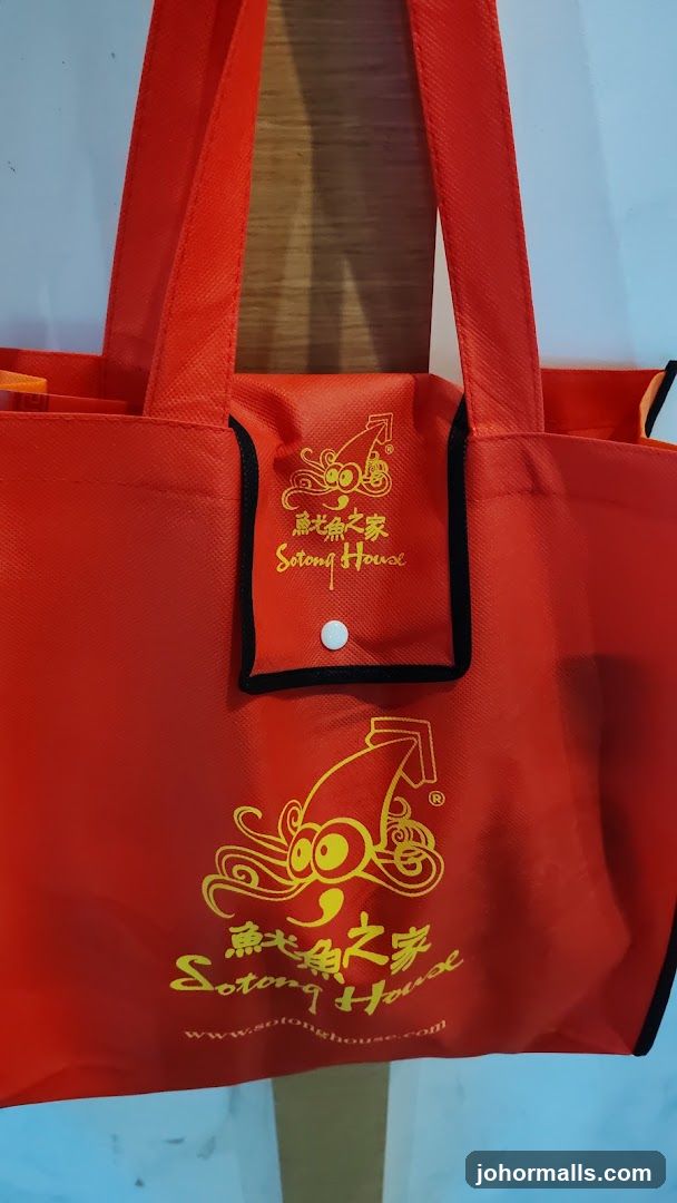 Red Tote Bag with Squid Logo