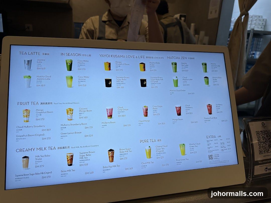 HEYTEA Menu