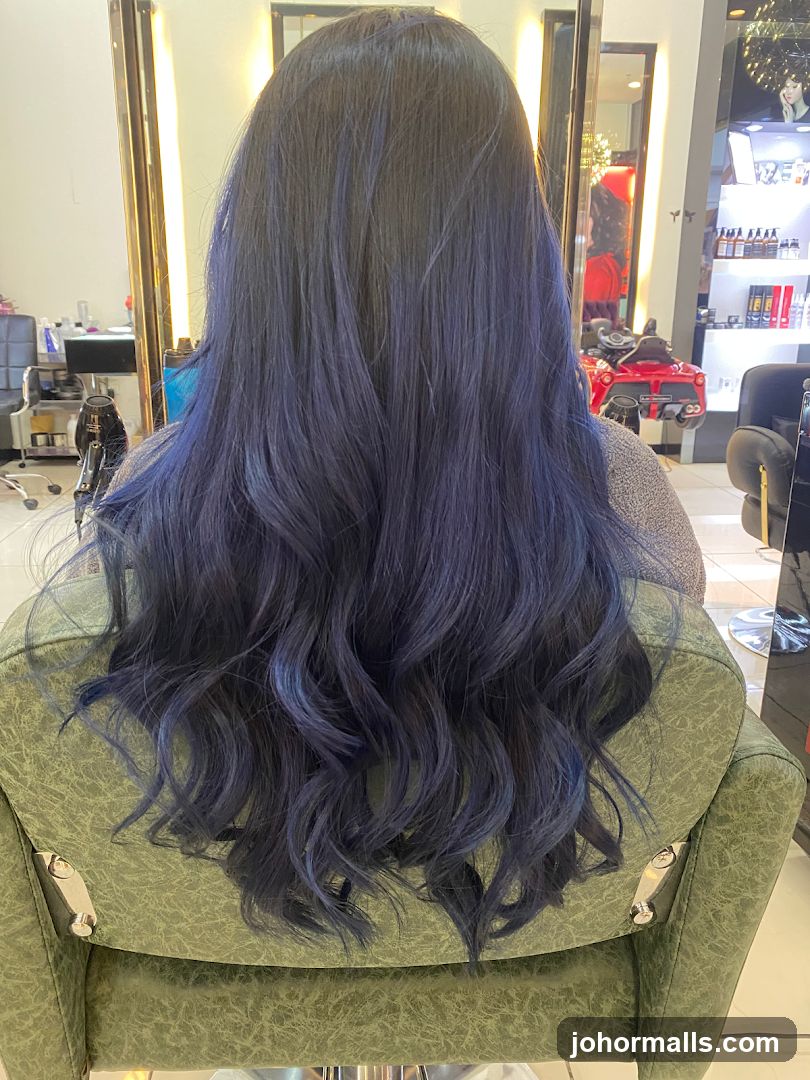 Woman with Blue Ombre Hair