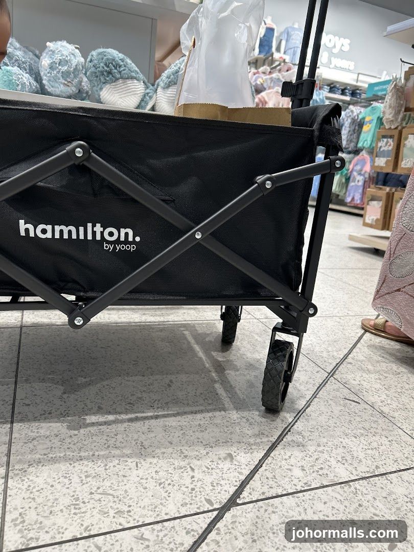 Black wagon with "hamilton. by yoop" logo